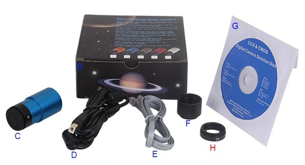 USB 2.0MP Imx290 Color Astronomical Camera for Telescope with Sony Sensor and St-4 Auto-Guiding